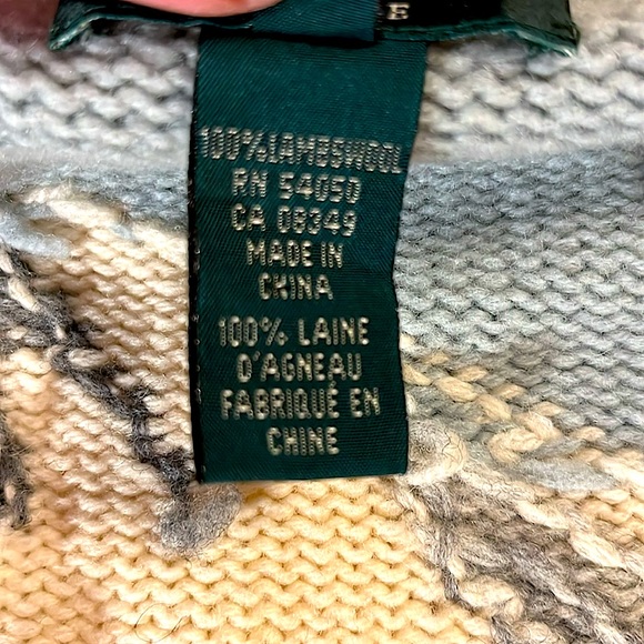 Ralph Lauren Vintage Exclusive Hand knit hooded cardigan sweater winter,sled,dog - Picture 10 of 15